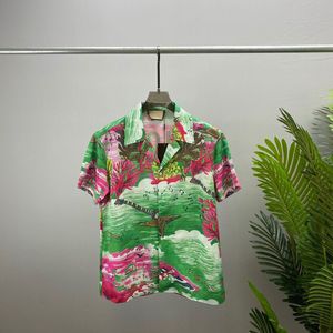 Men's Plus Tees & Polos 2023 Summer New Fashion Crew Neck T shirt Cotton Short Sleeve Shirt Hawaiian Beach Print Shirt M-3XL w25a1