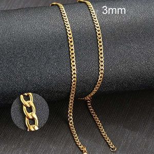 قلادة قلادة Vnox Men's Cupan Link Necklace Stainless Steel Black Gold Gold Color Dlar Colar Jewelry Hompts بالنسبة له L2404 L2404