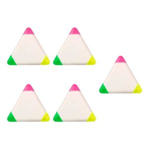 Highlighters 5x 3 Color Marker Pen Fluorescent Pens Highlighting Triangle Highlighter Pens for Drawing Planner Card Making Scrapbook Writing J230302