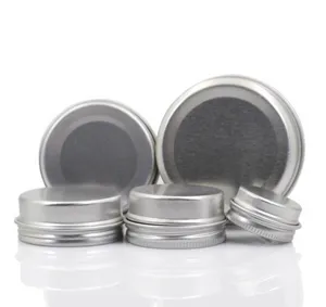 Contenitori vuoti per balsamo per labbra in alluminio vuoto all'ingrosso Barattoli per crema cosmetica Bottiglia in vaso artigianale in latta 5 10 15 30 50 100g