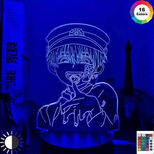 Luci notturne Lampada 3D Anime Toilet Bound Hanako Kun Luce a LED per la decorazione della camera Luce notturna Regalo di compleanno