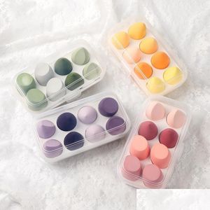 Sponges Applicators Cotton Makeup Blender Cosmetic Puff Sponge With Storage Box Foundation Powder Beauty Tool Women Make Up Conce Dhlcx