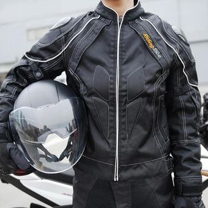 Abbigliamento da moto Autunno Inverno Giacca da uomo Cappotto da equitazione Tuta di sicurezza per moto Equipaggiamento protettivo per le spalle in fibra di carbonio e fodera calda JK-41