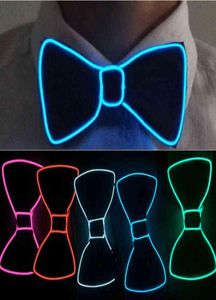 LED Light Up Mens Bow Tie Luminous Flashowanie na imprezę taneczną Świąteczne wieczór dekoracja Y2203292541638