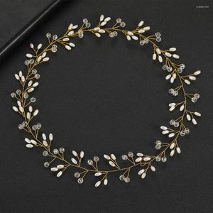 Klipsy do włosów Pearl Hairband Bridal Akcesoria ślubne Wydłużony miękki łańcuch nakłania krawat kobiet FS99