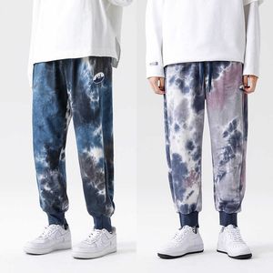 Mäns byxor binder färgämne Sweatpants Men Harajuku 100 Cotton Bekväma byxor joggar 2021 Nyare ankomster högkvalitativa gatutrendspår byxor z0306