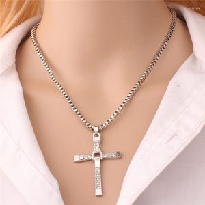 Chains Small Cross Pendant Necklace Women Girl Kids Mini Charm Silver Color Jewelry Crucifix Christian Ornaments