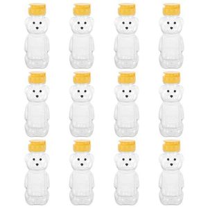 収納ボトルジャー12pcs 240mlプラスチック絞り調ンボトルベアシェイプハニーソースマスタードジャムディスペンサーJ230301