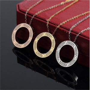 Diamond Choker Necklace Women Mens Love Pendant Necklace Designer Stainless Steel Necklace Valentines Day Birthday Gift Trendy Fashion Jewellery