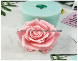 Ljus 3D Beautif Flower Rose Sile Mold Bouquet of Roses Soap S Clay Harts Gips Chocolate Candle 220531 Drop Delivery Home Gard6500395