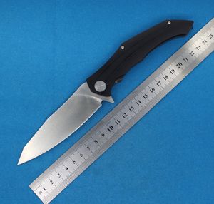 1st M3352 Flipper Folding Knife D2 Satin Blade G10 med stålhandtag EDC Pocket Knives Bollbärare utomhusöverlevnadsverktyg