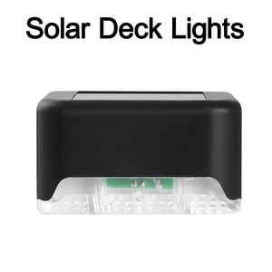 Lâmpadas solares do jardim solar LED Lâmpada de deck ao ar livre lâmpadas de vedação Wroughts Iron esgrima do quintal ip65 branco frio / quente branco Crestech