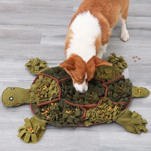 Dog Toys Tuggar Snuffe Mat Tortoise Forme Pet Slow Feeding Pad Sniffing Training Release Stress Present för S 230307