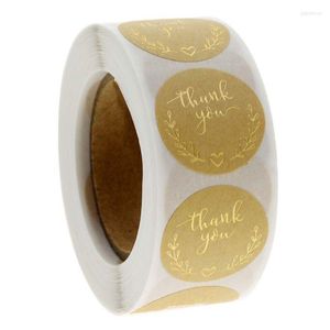 Gift Wrap Thank You Stickers 500pcs/roll Wreath Envelopes Biscuit Cooking Wrapping Accessory For Year Card Decor