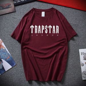 Mens T-Shirts Limited Yeni Trapstar London T-Shirt Kısa Kollu Unisex Mavi Gömlek Erkekler Moda Harajuku Tee Üstler Erkek Tişörtler Y2K GB