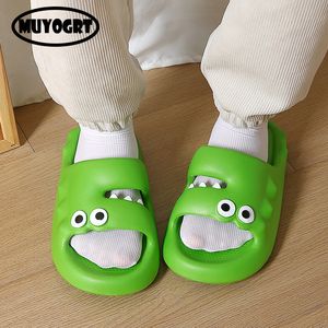 Dress Shoes Outdoors Summer Women Men Thick Flat Platform Cartoon Shark Slippers Non Slip Home Sandals Beach Slides Couples Ladies 230308