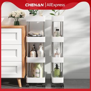 Storage Holders Racks Mobile Shelf Interspace Gap Kitchen Bathroom Fridge Side Seam Finishing 230307