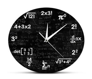 Ecuaciones de matemáticas Relojes Notaciones Matemáticas Geek Geek Reloj Educational Regalos para niños Decoración de pared de la escuela de maestros 01102795376