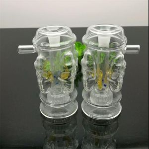 Smoking Pipes Classic hot-selling four-sided skull glass cigarette kettle Wholesale Glass