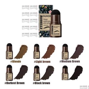 Augenbrauenverstärker 1Set Brow Stamp Sha Kit Wasserdichte langlebige natürliche Form Contouring Stick Haaransatz Make-up Drop Lieferung Healt DH6Y2