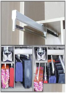 Storage Holders Racks Plout Closet Valet Rod Adjustable Wardrobe Clothing Rail Top Mount Hanger Rack Bar Ball Bearing Slide Heavy 2049618