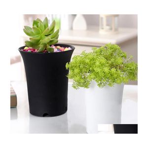 Planters Pots Plastic Round Succents Flowers Ctivate Bottom Breathable Flower Pot Planter Home Breed Garden Bh2362 Drop Delivery P Dhzgg
