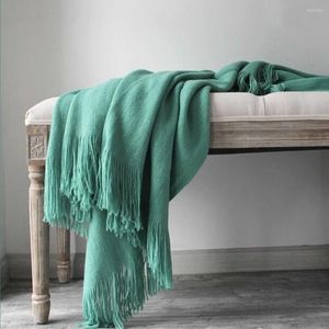 Blankets Nordic Style Throw Blacket Soft Cotton Cashmere Crochet Office Sofa Cover Knitted Blanket Winter Bed Bedding Warm 130cm 200cm