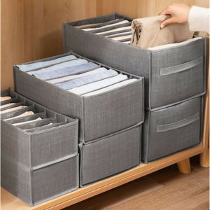 Clothes Storage Box Drawer Organizer 7/9 Grids Washable Foldable Drawer Clothes Compartment Storage Bag for Tidy Jeans T-shirt Leggings