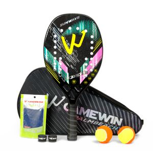 Raquetes de tênis chevin praia carbono 3k paddle mole eva face raqueta com padel de equipamentos unissex de bolsa com bolsa ff