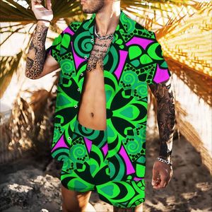 Męskie koszule męskie kurtka męska 2023 Summer 3D nadruk wysokiej jakości fajny w stylu koszuli roślin zwierzęcy liść plażowy liść ośmiornica