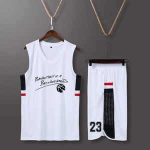 Jogging Clothing Basketball Jersey Men Match Dostosowanie kombinezonu Dostosowanie kobiet i młodzieży bez tlenu bez rękawów 230307