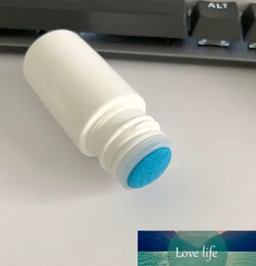 Aplicador de esponja de plástico branco vazio Aplicador de esponja líquido HDPE HDPE Muscle Dor Garrafas com cabeça de esponja azul 20g 20ml
