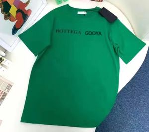 T-shirt in cotone da uomo BOTTEGA GOOYA Lettera stampata in puro cotone Donna Coppia Marea Triangolo Logo Top Colori T-shirt Taglie forti S-5XL A3