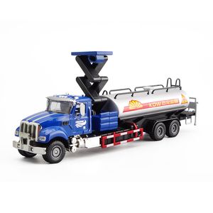 KDW Diecast Alloy Oil Transport Truck Model Toy, Fuel Tank Car, 1:50 Container, Ornament, Xmas Kid Birthday Boy Gift, Collect, 625142, 2-1