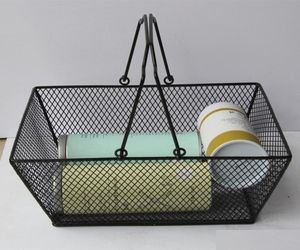 Storage Baskets Metal Iron Wire Mesh Shop Basket Sturdy With Handle Storage Baskets Resistance To Fall Skep High Quality 30Jh B Dr3747743