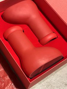 Big Boy Boy Red Boots Men Women Bottom Bottom Non Slipber Rubber Platform Bootie Fashion Astros Boy مع إكسسوارات المطر الحذاء 38-46