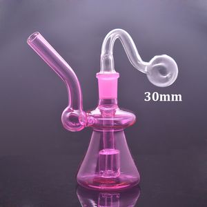 Toptan Cam Yağ Brülör Bong Nargile Su Boruları Sline Matris Filtresi Kalın Pyrex Clear Heady Recycler Dab teçhizat Bong ile 14mm Erkek Yağ Burun Boruları En Ucuz