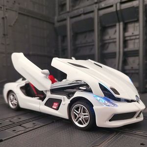 Diecast Model 1 32 SLR Roadster Alloy Sports Car Model Diecast Metal Toy Vehicles Car Model Simulation Sound Light Collection Kids Gifts 230308
