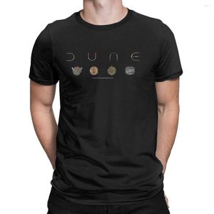 Camisetas masculinas logotipos de dunas incríveis inspiradas por camisetas desertas para homens para homens o pescoço camisa de algodão