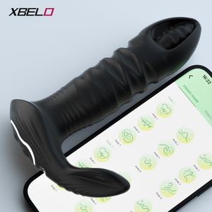 Giocattoli anali Controllo APP Bluetooth Thrusting Butt Plug Vibratore Sesso per uomo Donna Culo Dildo Bullet Buttplug Massaggiatore prostatico 230307