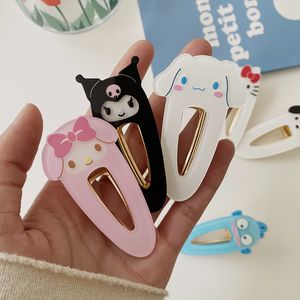 Ins Fashion Kuromi Cinnamoroll Cute Barrettes Girls إكسسوارات شعر متعددة التصميمات