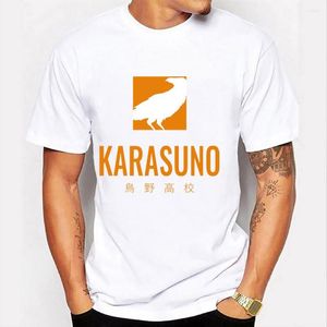 Erkek Tişörtleri Haikyuu Harajuku Gömlek Karasuno Volleybal Kulübü Yazanime Yüksek Shcool Tshirts Erkekler Büyük Boy Kısa Kollu Tees Yuvarlak Boyun