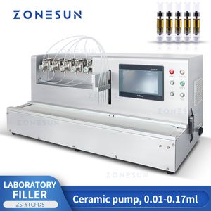 ZONESUN Automatic Filling Machine Ceramic Plunger Pumper Mini Flow Reagent Assay Kit Laboratory Standard Inspection Equipment ZS-YTCPD5