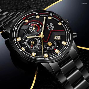 Нарученные часы Top Fashion Mens Watch Casual Business Watches для мужчин Luminous Pointer Минималистские роскошные оригинальные мужские часы Horloges
