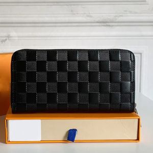 Lyxig plånbok mode empreinte clutch lång plånbok läder axel handväska viutonity klassisk plånbok rutig rutig känt märke herrväska damväska