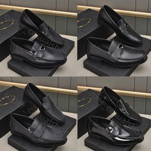 Toppkvalitet Casual Shoes Designers Mens Fashion Loafers äkta läder Men Business Office Work Formell Dress Brand Designer Party Wedding Flat Size 38-44