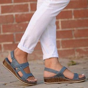 Sandals New Women's Sandals Low Heel Wedge Casual Platform Fashion Fish Mouth Open Toe Shoes sandalias mujer comodas Z0306