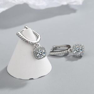 Orecchini pendenti DIWENFU Genuine 925 Sterling Silver VS1 Diamante Orecchino a goccia Per le donne Moda Aros Mujer Oreja Orecchini con pietre preziose Ragazze