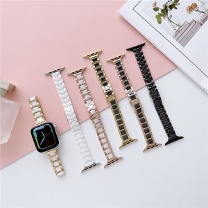 Ceramika ze stali nierdzewnej Slim Break Paspod Bransoletka do Apple Watch Ultra Series 8 7 6 5 4 3 2 SE