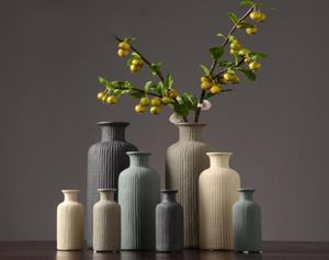 Vase Ceramic Vase Home Decoration Retro Fashion Creative Creative Flower Floral Decorations Cafe Model Room Decor4149253